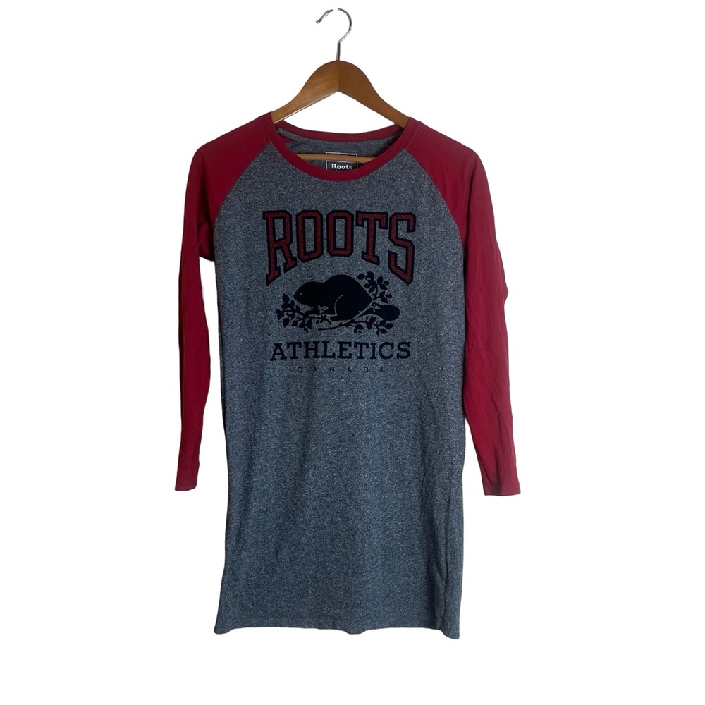 Roots athletics long sleeve pyjama sleeve dress. Size x small